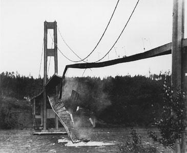 Tacoma narrows bridge collapse.