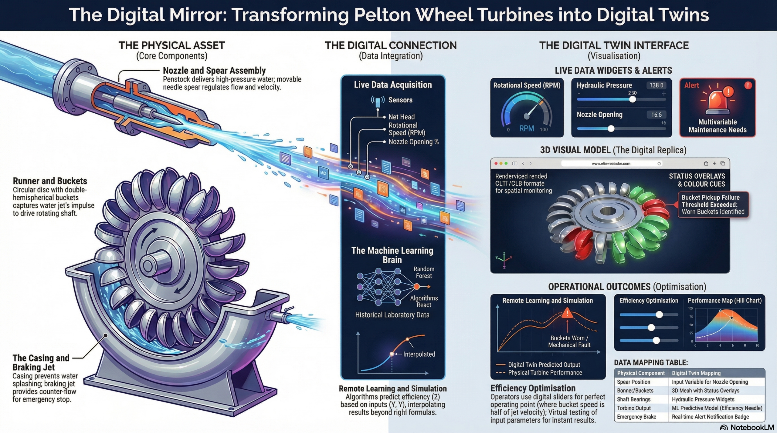 Digital twin of pelton wheel
